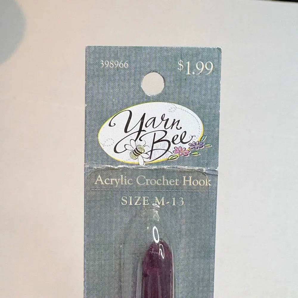 Yarn Bee M-13 Acrylic & Wrights K 6.5mm Aluminum Crochet Hook Set New